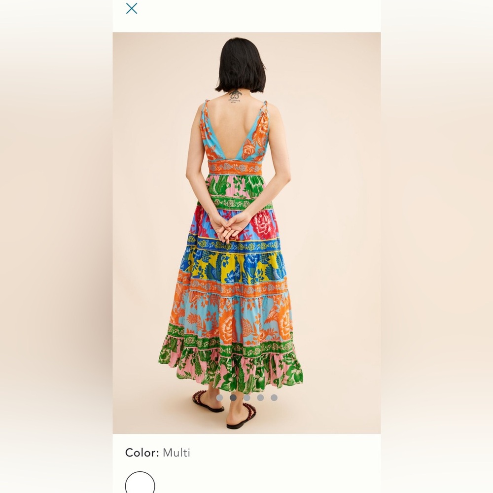 FARM Rio Multicolor Floral Tiered Maxi Dress - Picture 3 of 5